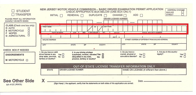 form to renew driver